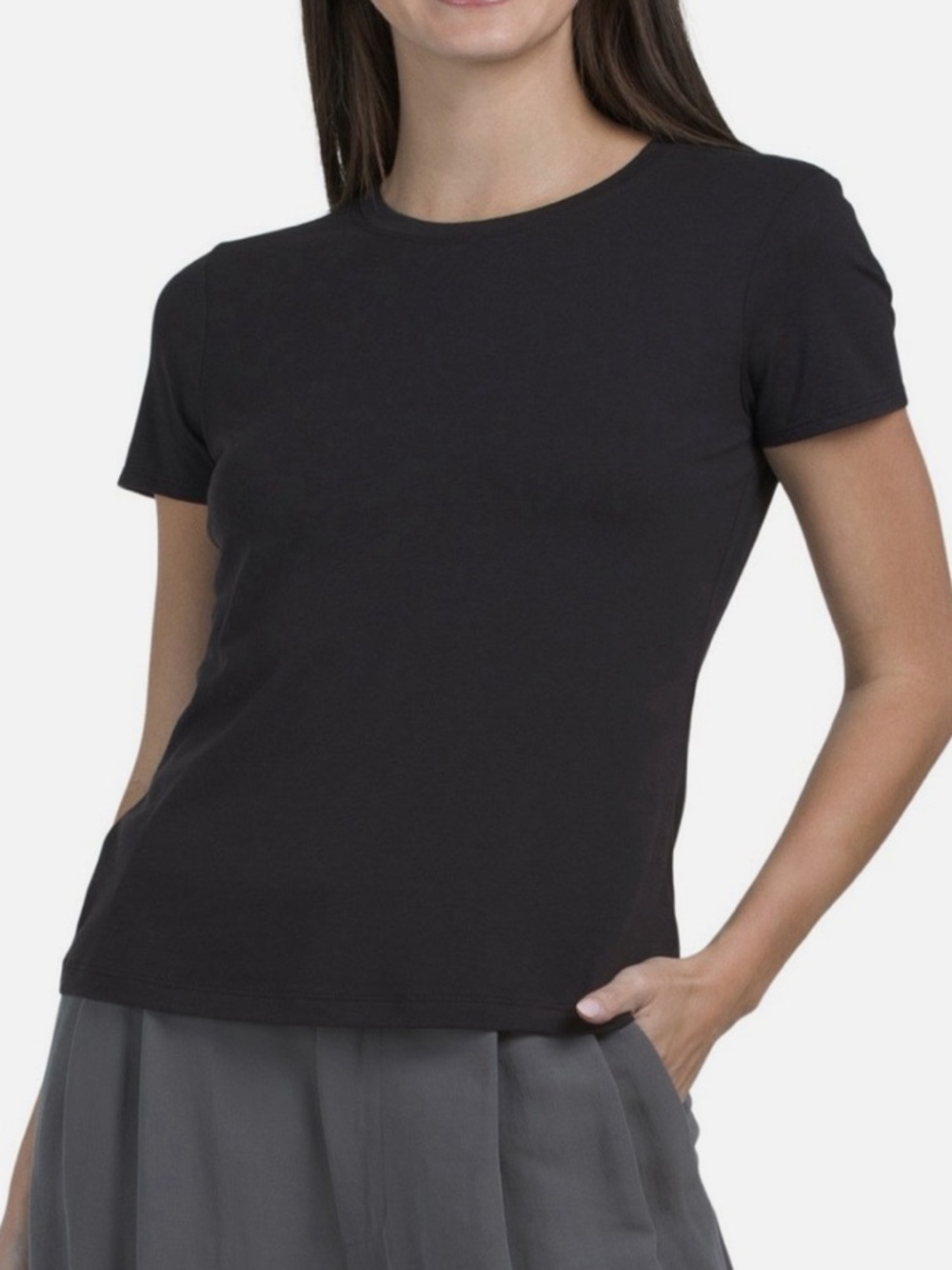 Sundry Black Crewneck Short Sleeve T Shirt Size XS